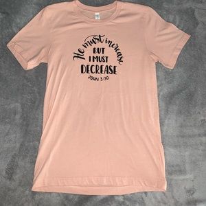 Pink Christian bible verse shirt
